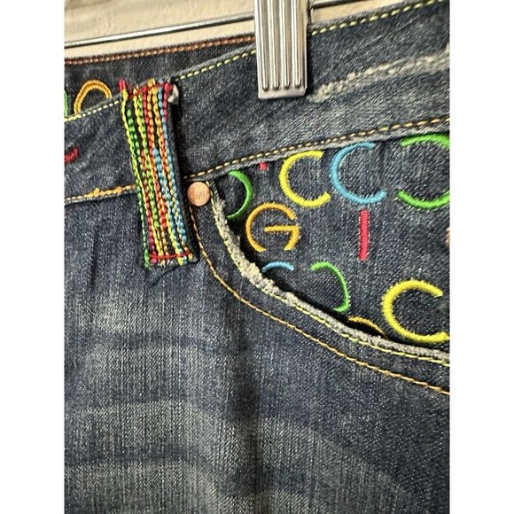COOGI Multicolor Embroidered Logo Straight Leg Women’s Jeans Size 5/6 - Picture 3 of 12